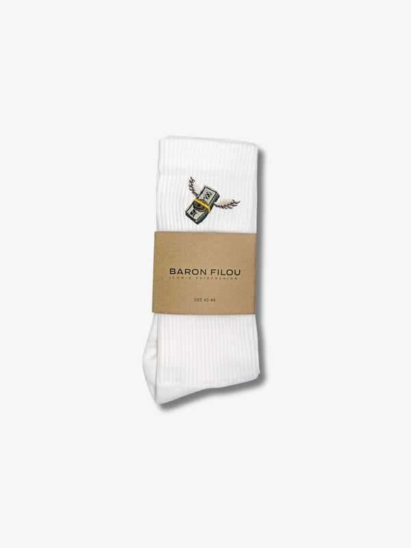Baron Filou Calzini Sportivi Flying Cash Stack Bianco