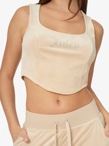 Juicy Couture Top Camina Corset Top Beige