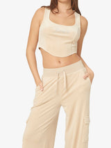 Juicy Couture Top Camina Corset Top Beige