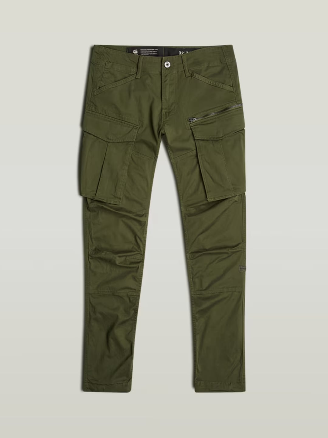 G-Star Pantaloni Rovic Zip 3D Regular Tapered Verde