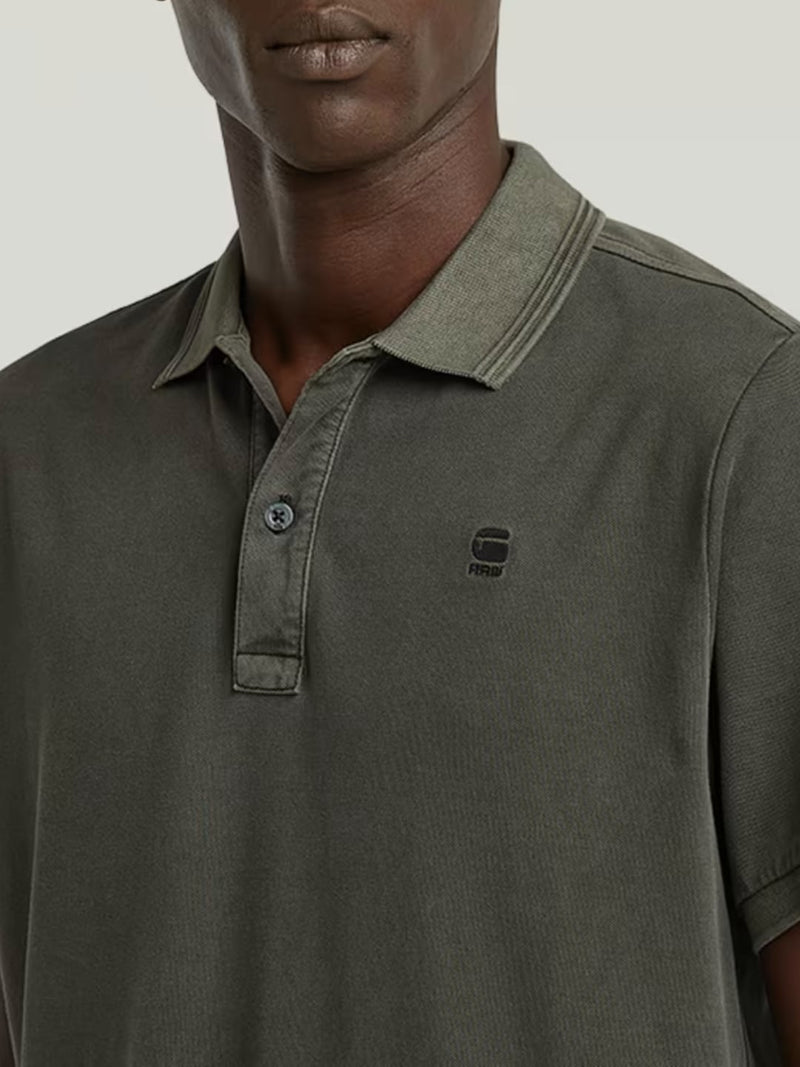 G-Star Polo Dunda Overdyed Slim Grigio