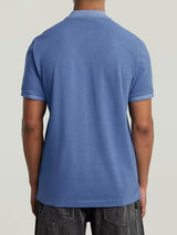 G-Star Polo Dunda Overdyed Slim Blu Medio