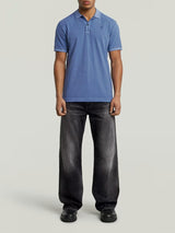 G-Star Polo Dunda Overdyed Slim Blu Medio