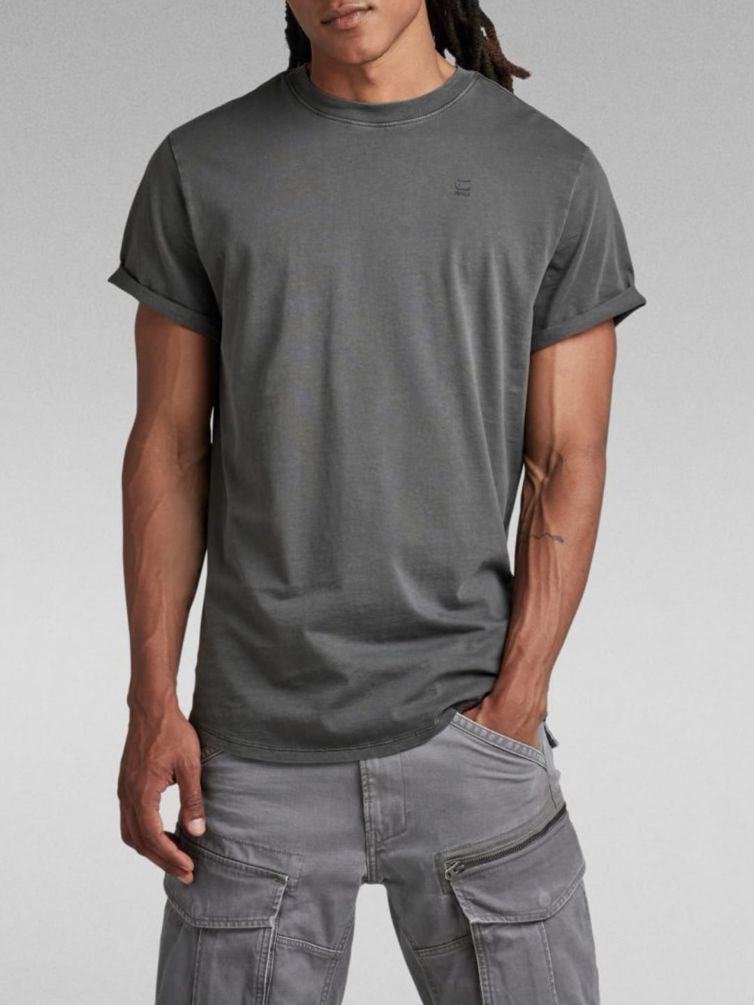 G-STAR T-shirt Logo Grigio