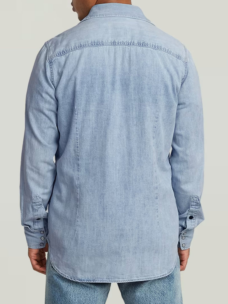 G-Star Camicia Slim Denim Blu Chiaro