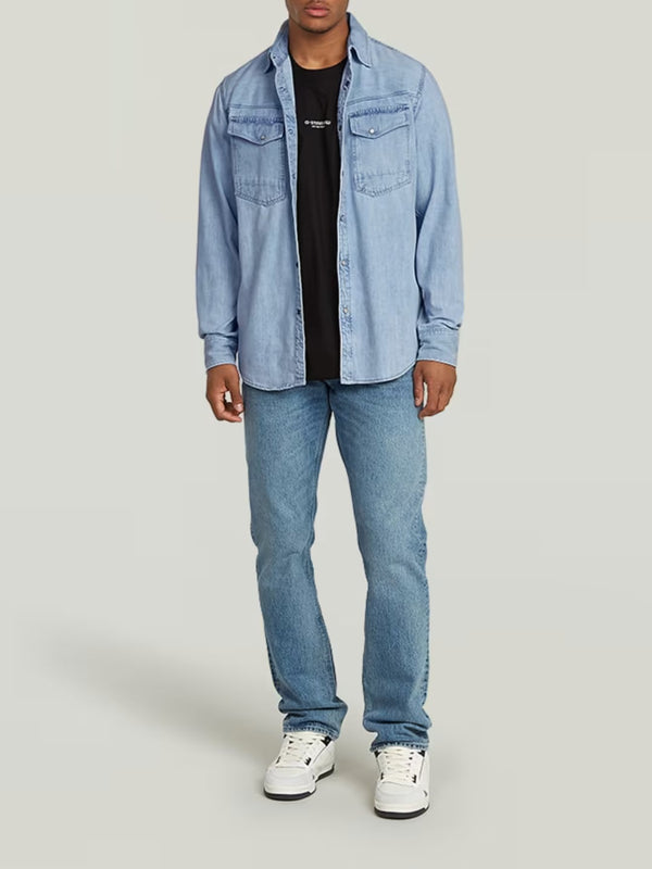 G-Star Camicia Slim Denim Blu Chiaro