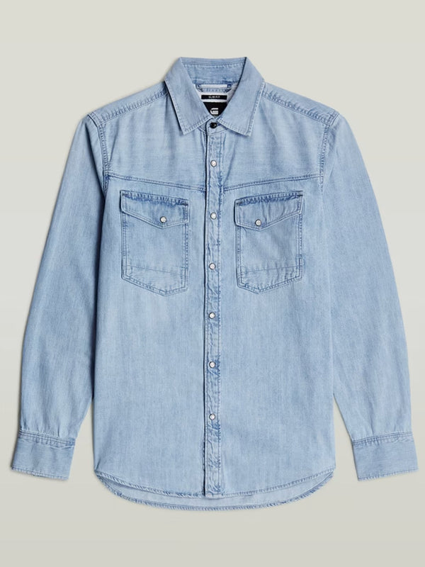 G-Star Camicia Slim Denim Blu Chiaro