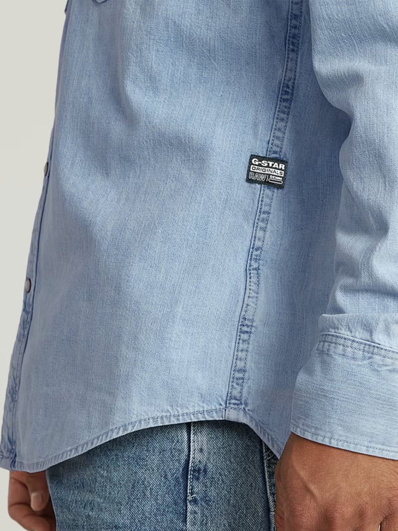 G-Star Camicia Slim Denim Blu Chiaro