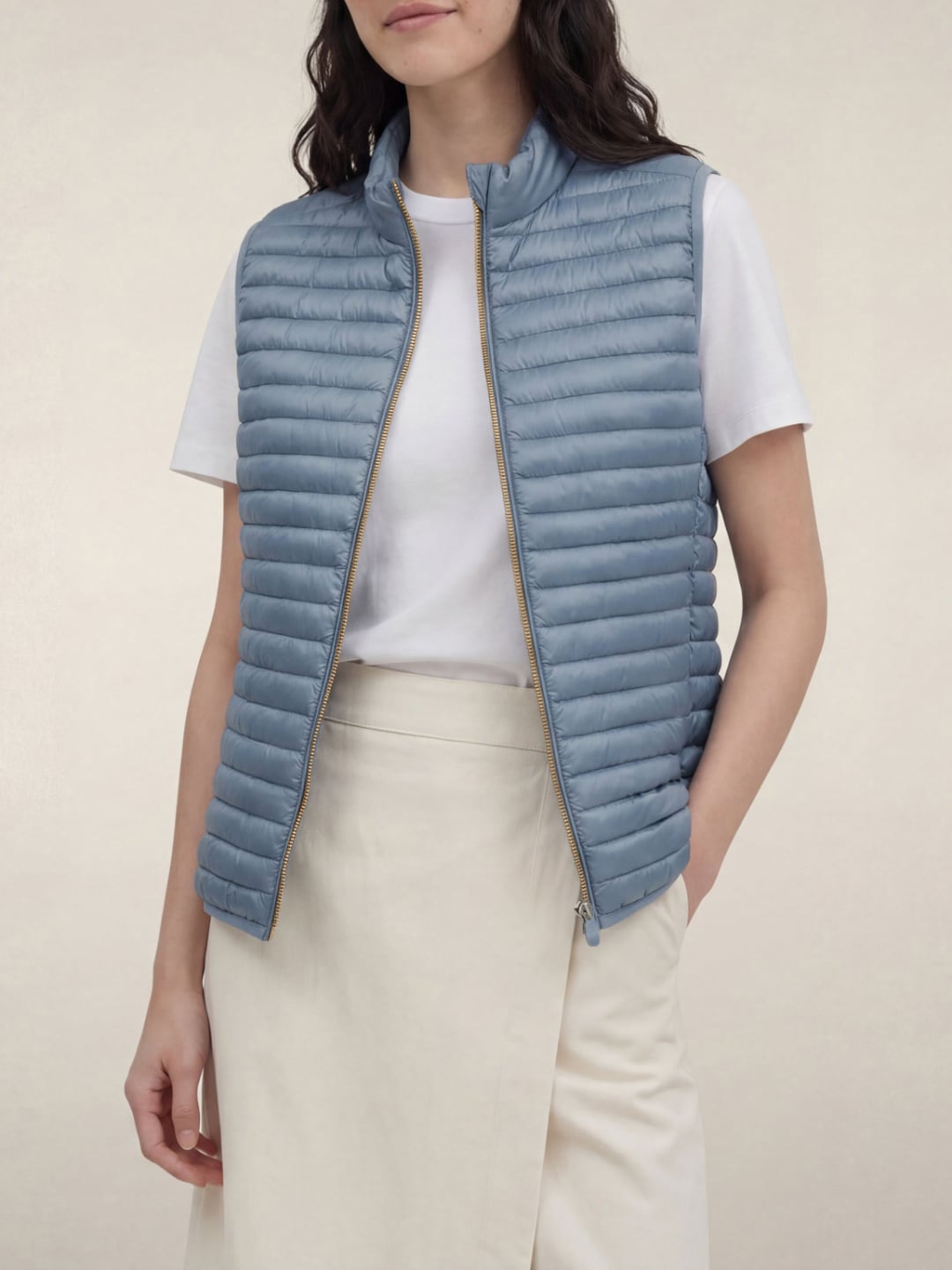 Save The Duck Gilet Piumino Arabella Azzurro Polvere