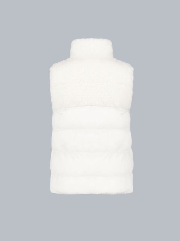 Gilet Ibrido in Teddy Dall Bianco