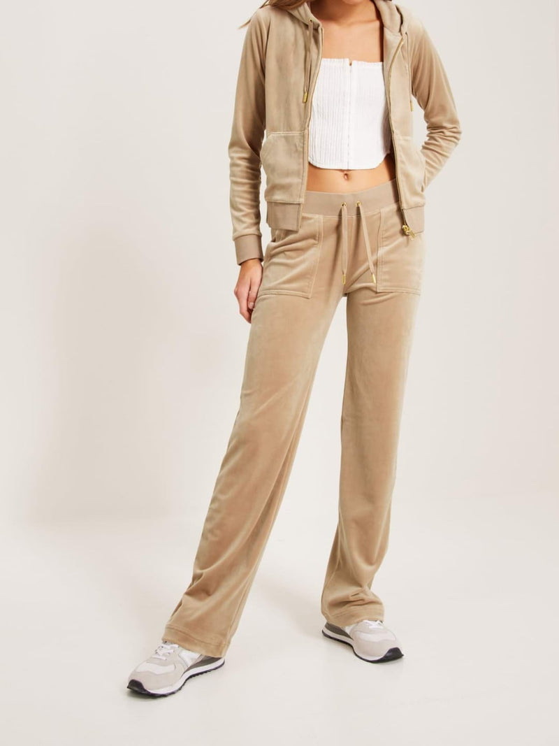 Juicy Couture Pantalone Tuta Del Ray Pocketed Trackpant Beige