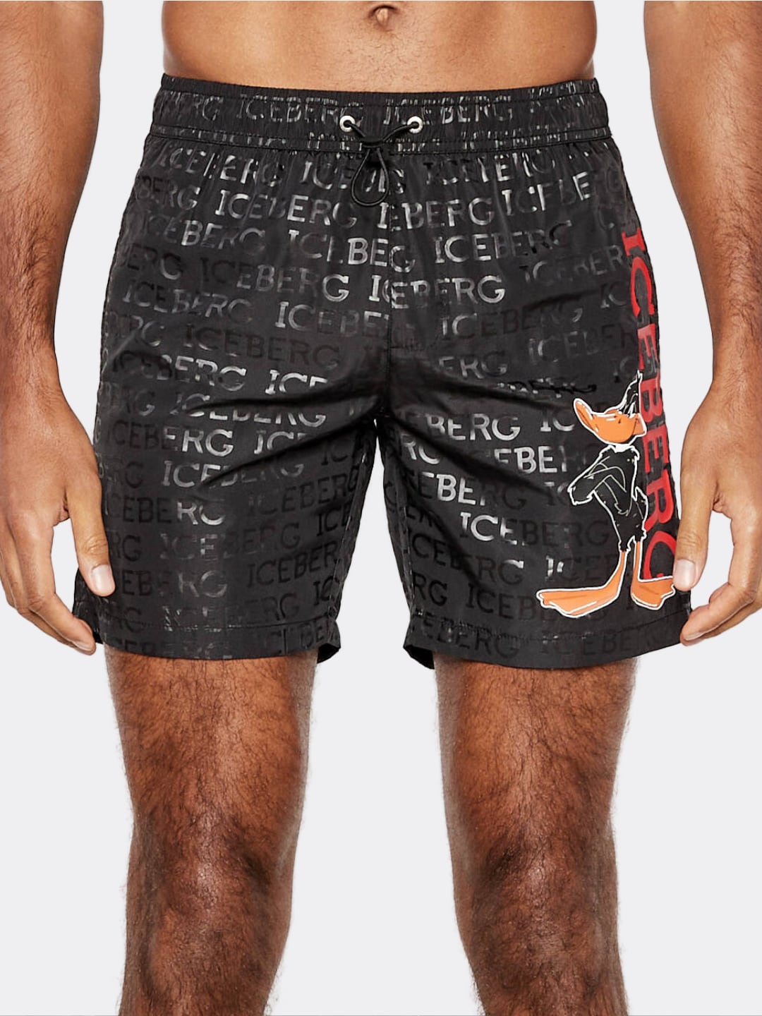 Iceberg x Looney Toons Shorts da Mare Uomo Nero