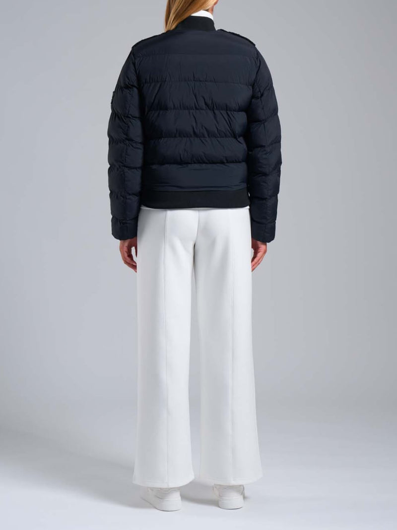 Bomber Ibrido in Teddy Edna Nero
