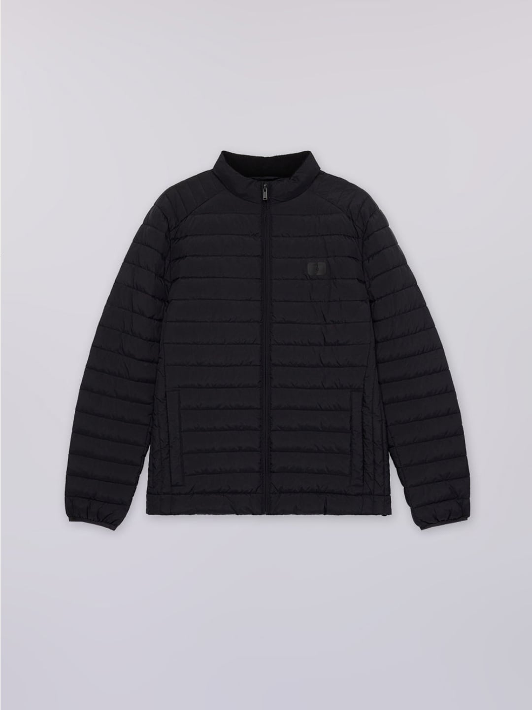 Trussardi Giacca imbottita in nylon crinkle Nero