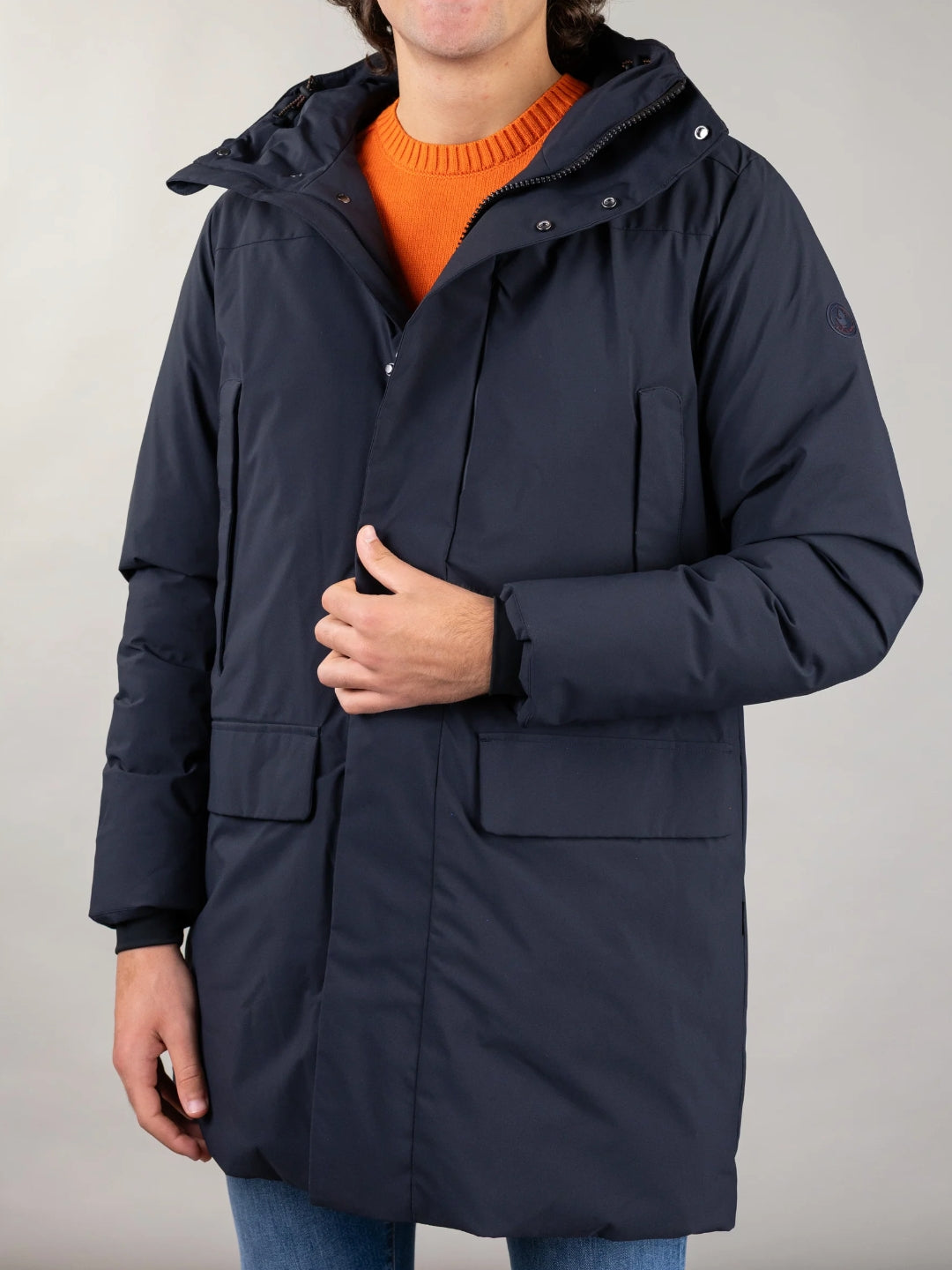 Cappotto con Cappuccio Ferdy Navy Blue