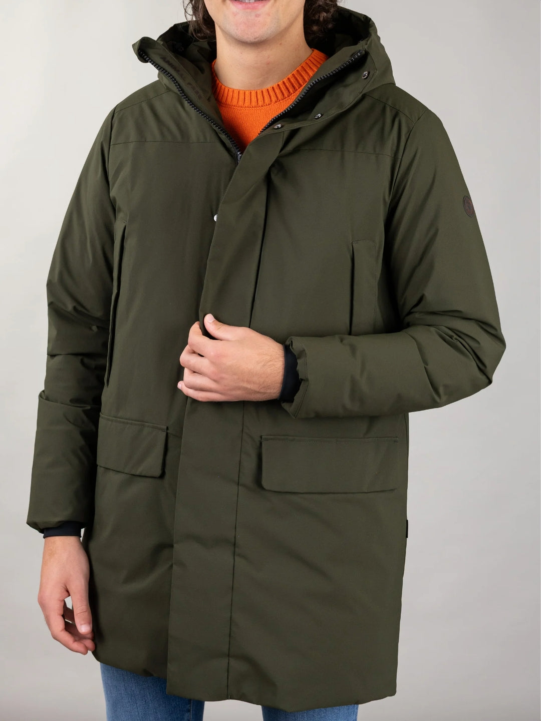 Cappotto con Cappuccio Ferdy Green Black