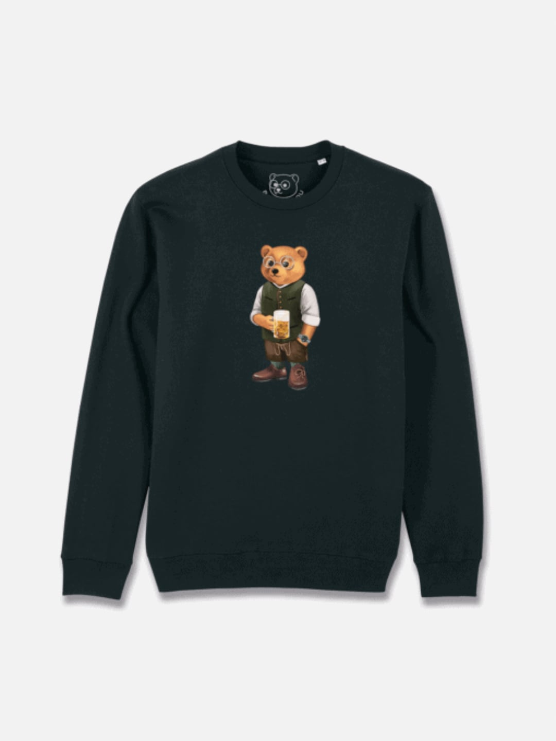 Felpa Girocollo Uomo in Cotone Organico Filou 119 Nero