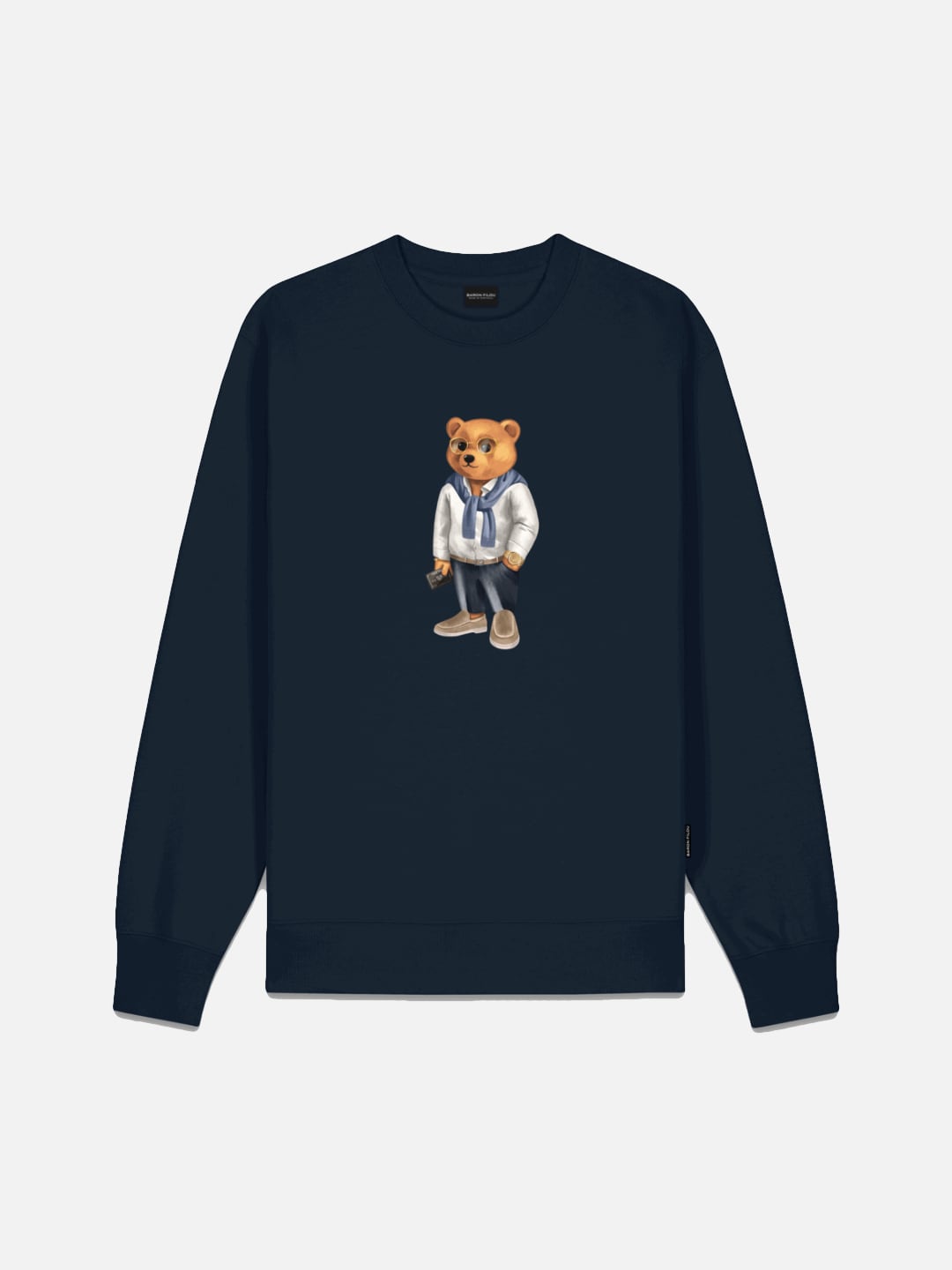 Felpa Girocollo Uomo in Cotone Organico Filou 152 Navy Blue