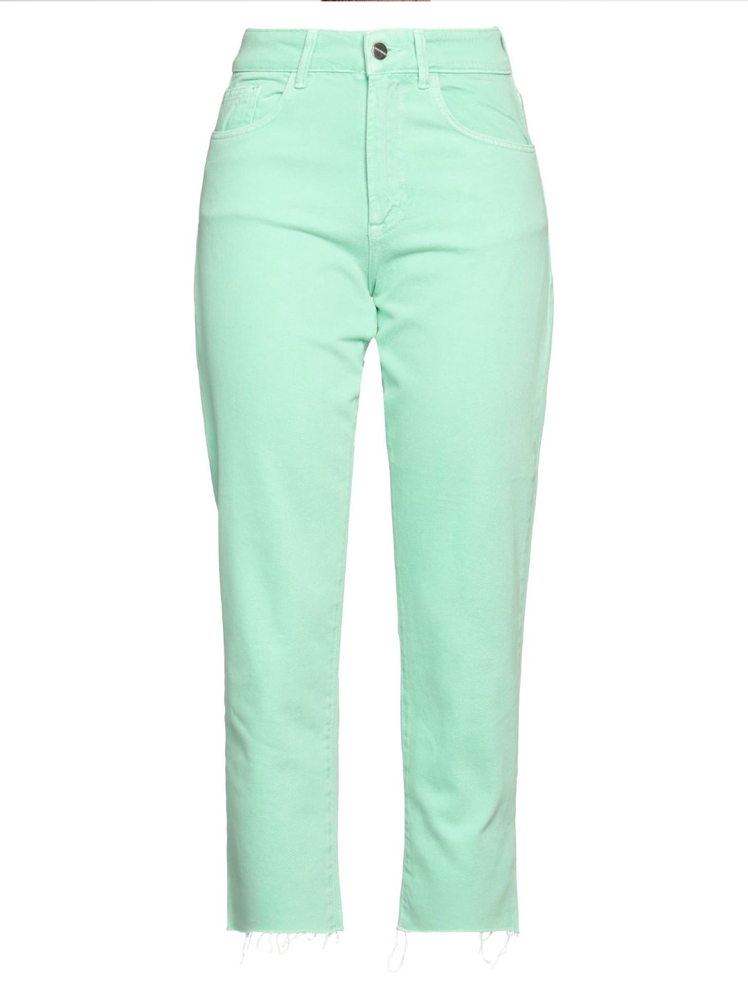 Hinnominate Pantalone in bull denim Mom Fit Verde Maldive