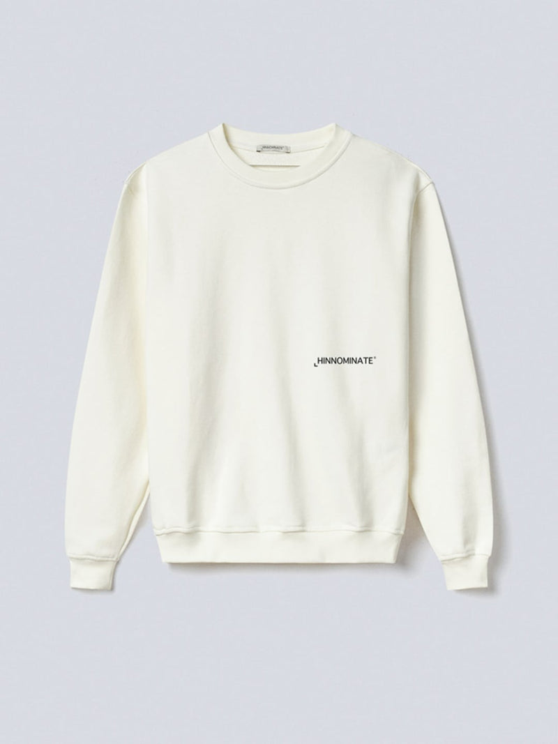 Hinnominate Felpa Basica Paricollo Con Stampa Off White
