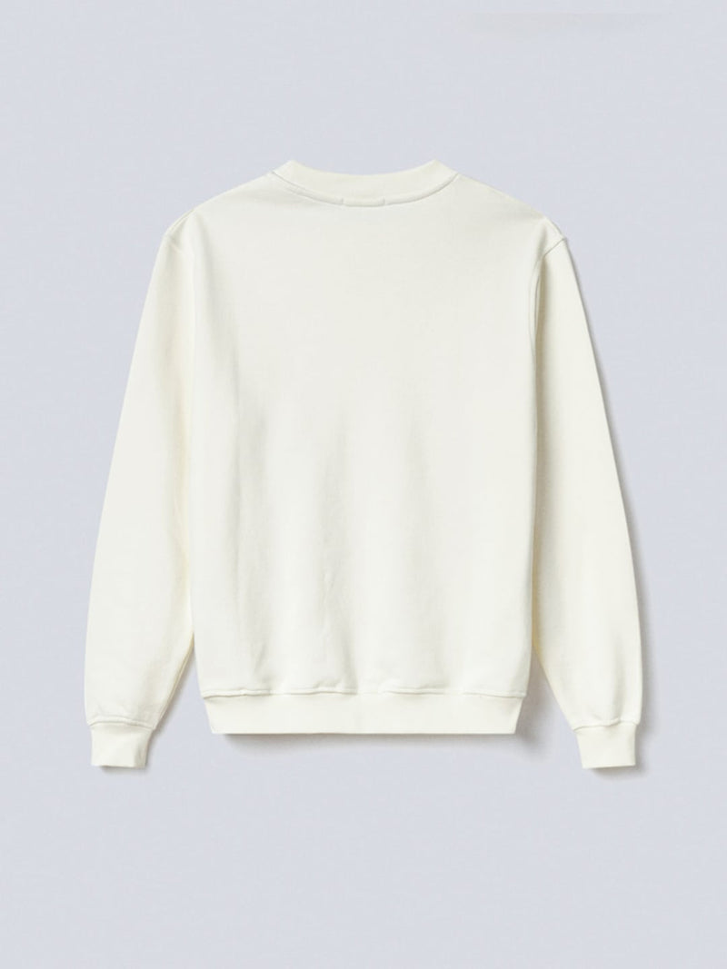 Hinnominate Felpa Basica Paricollo Con Stampa Off White