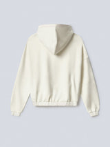 Hinnominate Felpa con Zip in Modal con Inserti in Nylon Off White