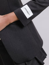 Hinnominate Giacca Sfiancata Monopetto Grigio Melange Scuro