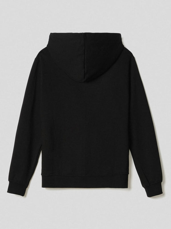 Hinnominate Felpa cappuccio basica full zip Nero