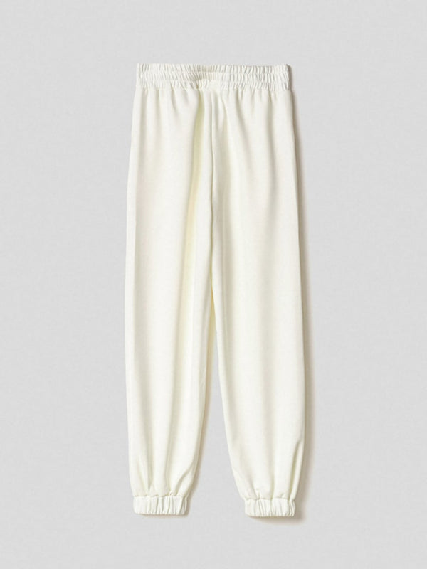 Hinnominate Pantalone in modal basico con elastico al fondo Off White