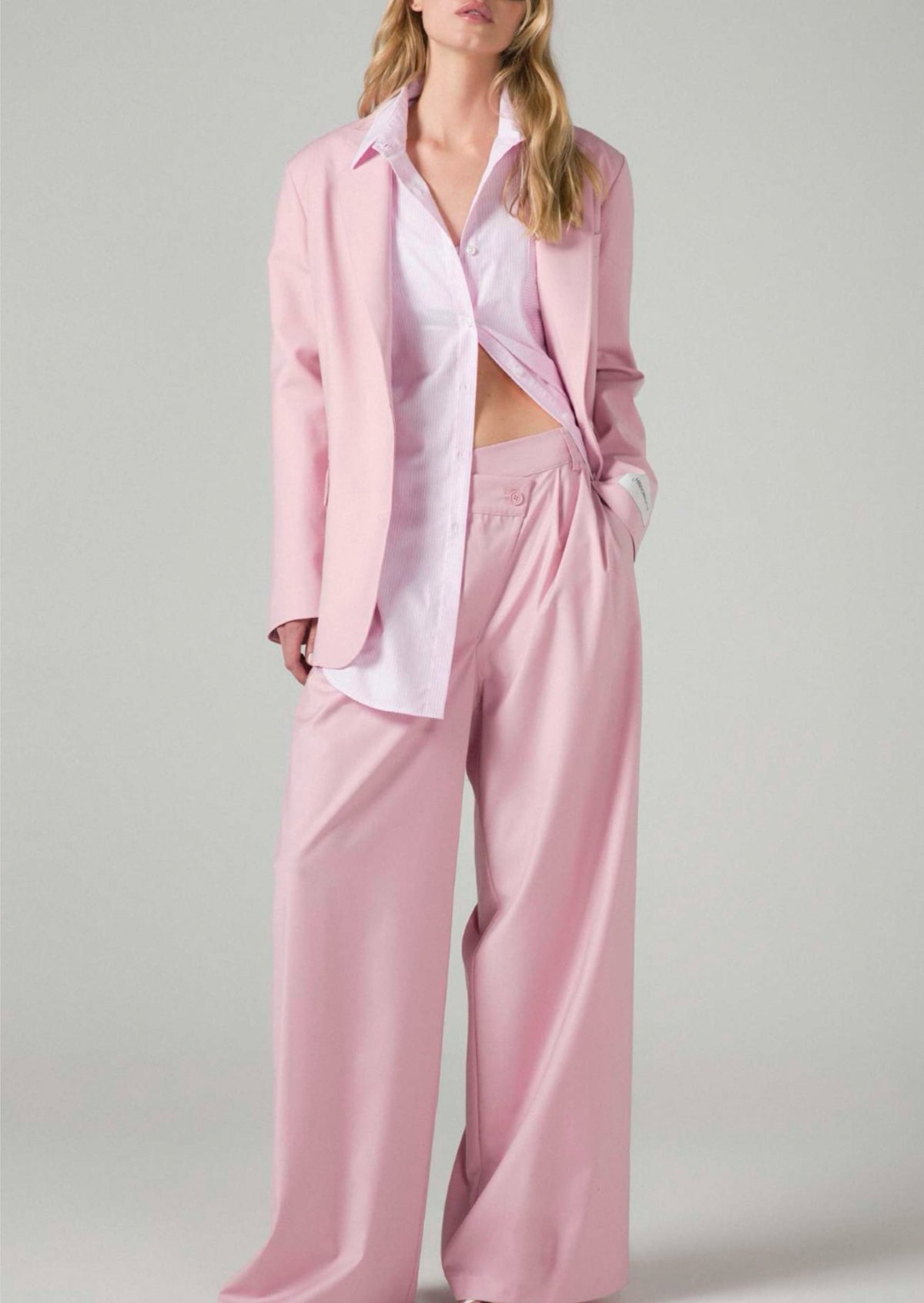 Hinnominate Camicia in cotone Over con etichetta Rosa