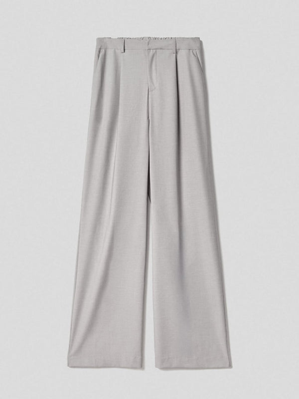 Hinnominate Pantalone gessato in poliviscosa over con peces Grigio