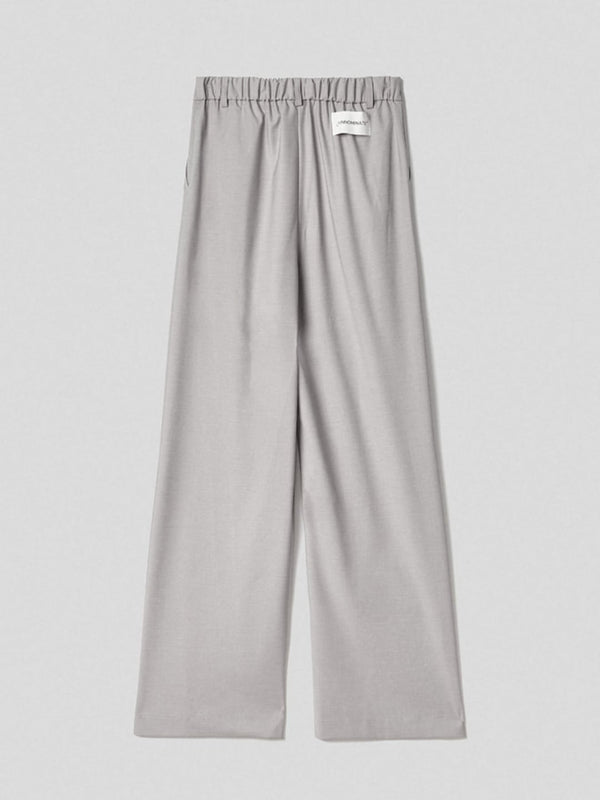 Hinnominate Pantalone gessato in poliviscosa over con peces Grigio