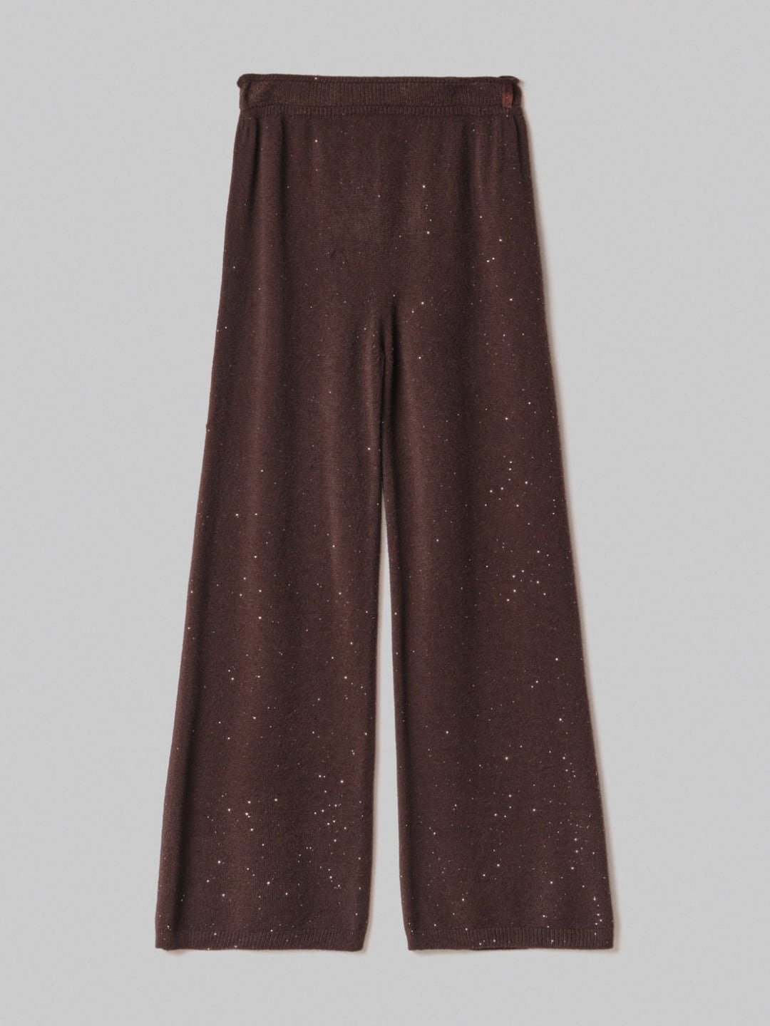 Hinnominate Pantalone Dritto In Maglia Con Paillettes Moro