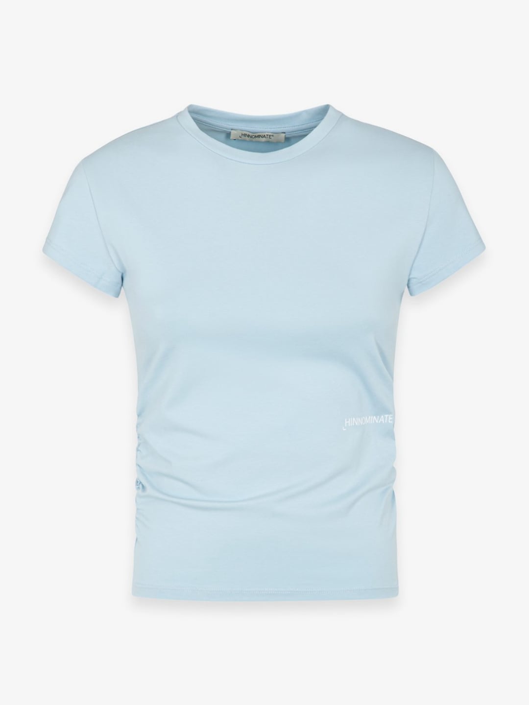 Hinnominate T-Shirt In Bielastico Con Fianchi Arricciati Azzurro