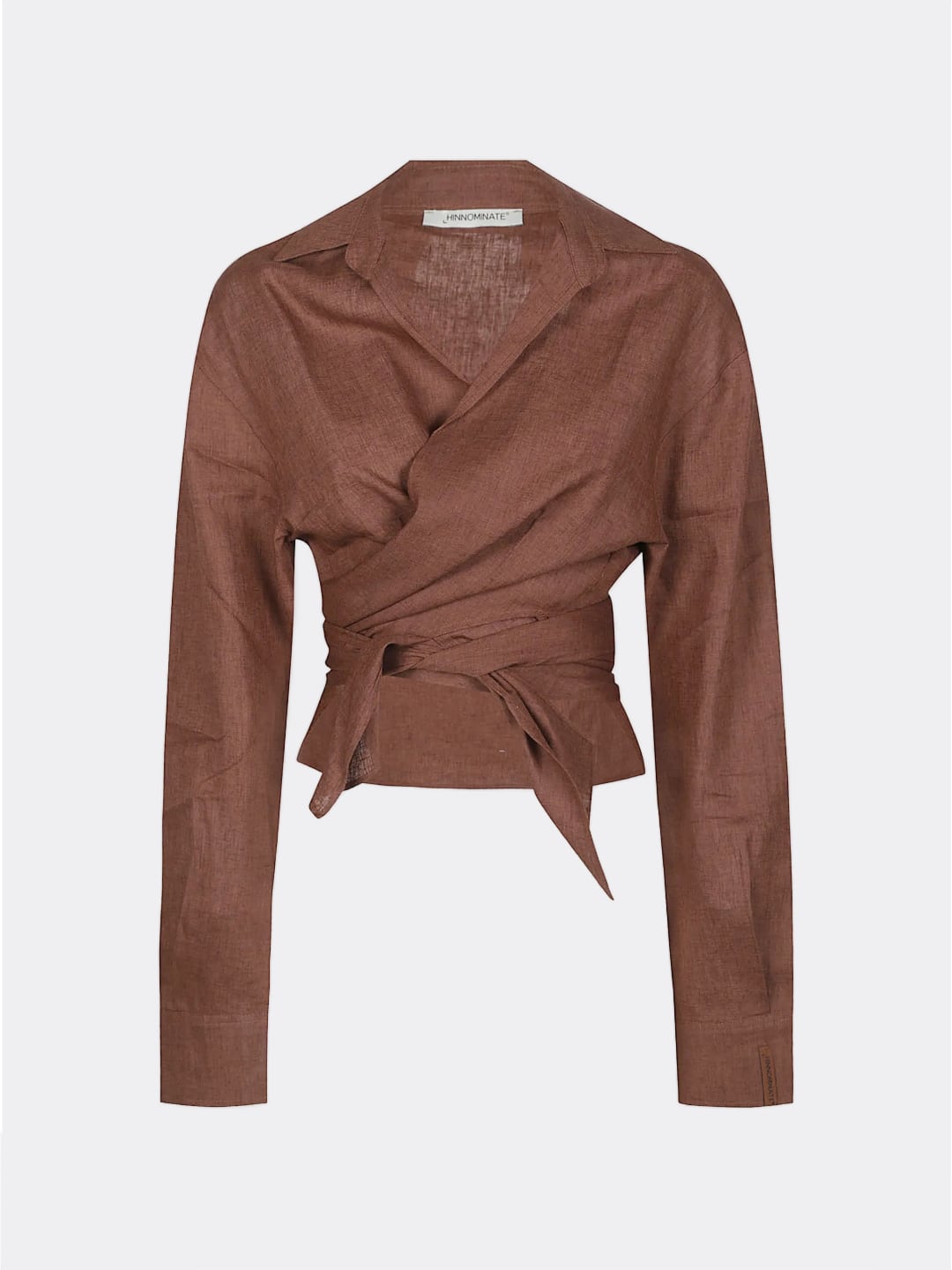 Hinnominate Top a Camicia Marrone Moka