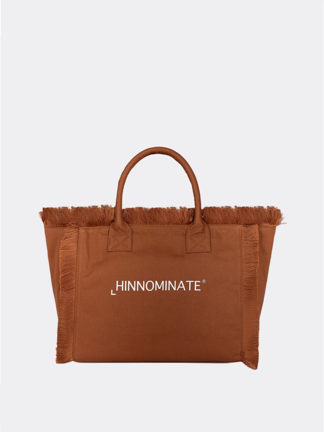 Hinnominate Borsa a Mano in Canvas grande Marrone Moka