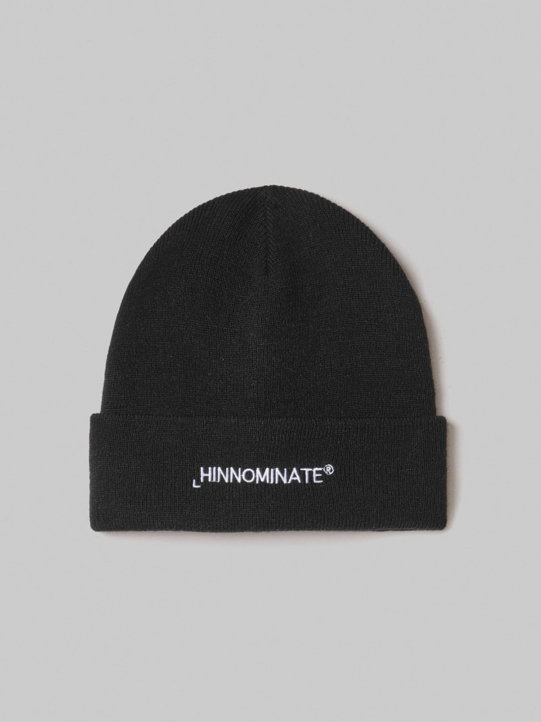Hinnominate Berretto con Ricamo sul Davanti Nero