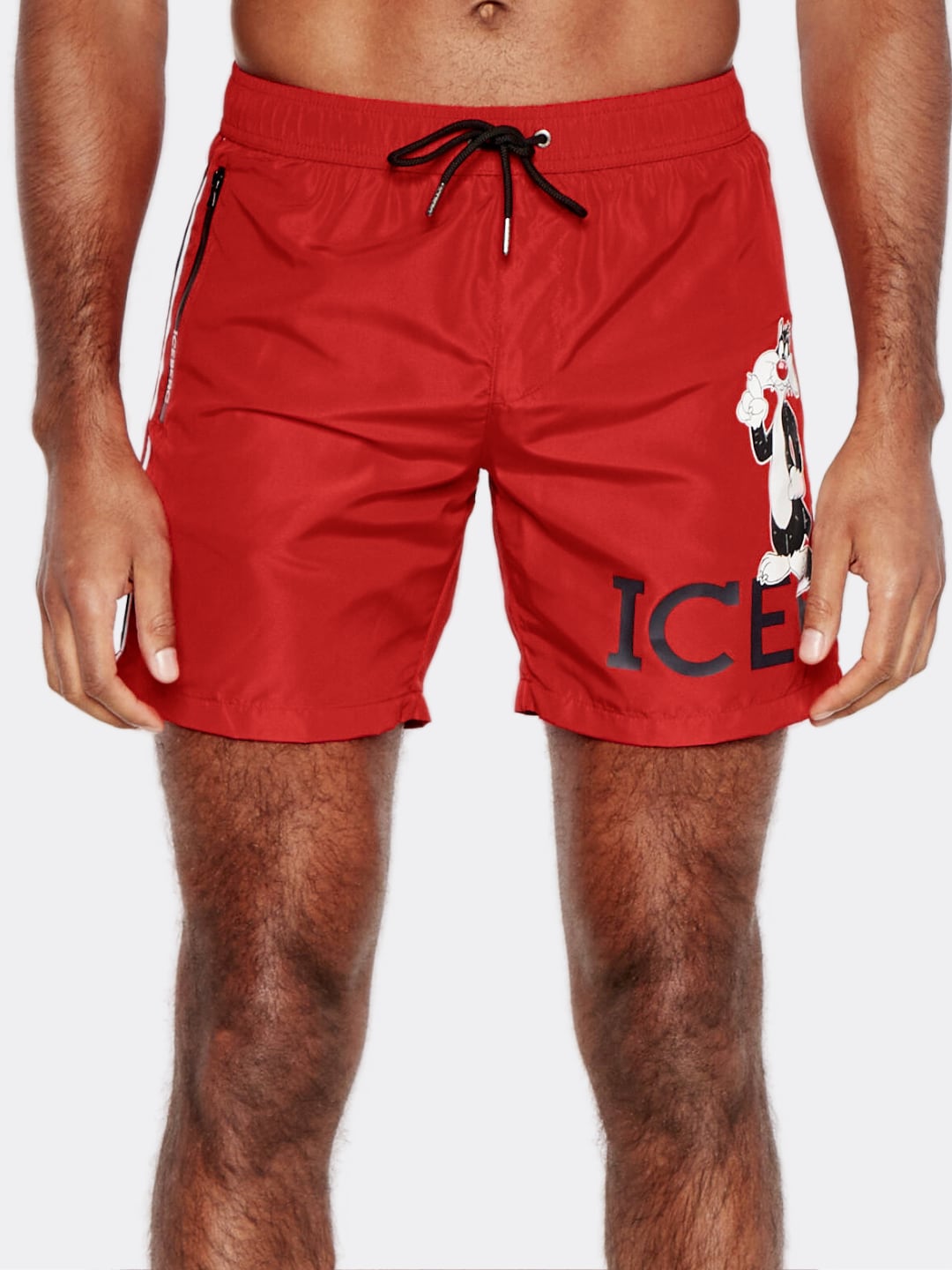 Iceberg x Looney Toons Shorts da Mare Uomo Rosso