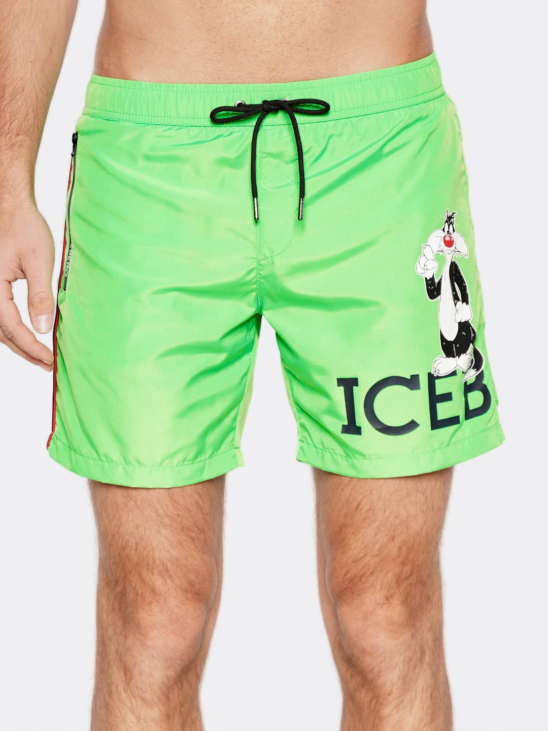 Iceberg x Looney Toons Shorts da Mare Uomo Verde