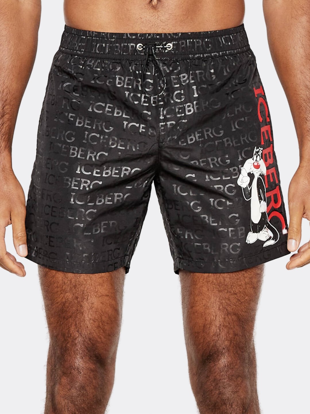 Iceberg x Looney Toons Shorts da Mare Uomo Nero