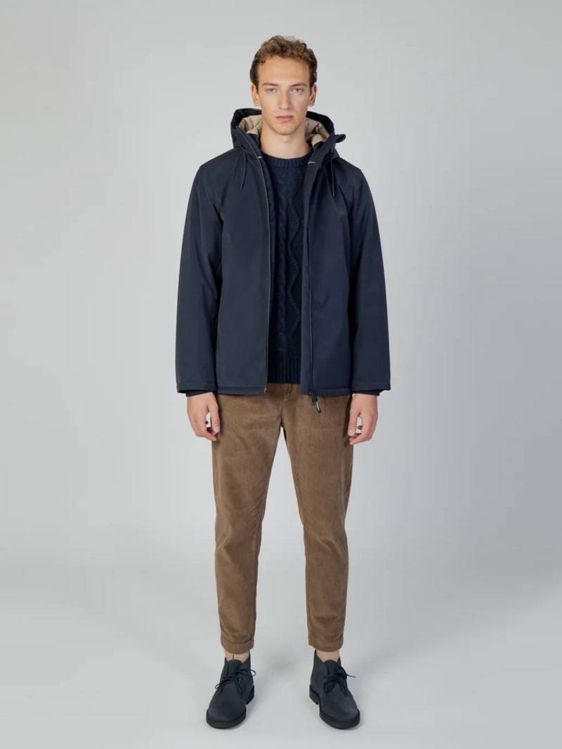 Giaccone Imbottito Active Hydro Mid Parka Navy Blue