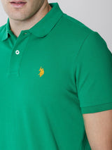 Polo manica corta KING in cotone nido d'ape Verde