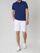 Polo manica corta KING in cotone nido d'ape Blu