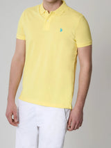 Polo manica corta KING in cotone nido d'ape Giallo