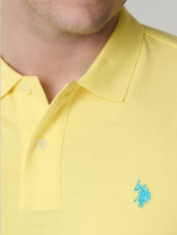 Polo manica corta KING in cotone nido d'ape Giallo