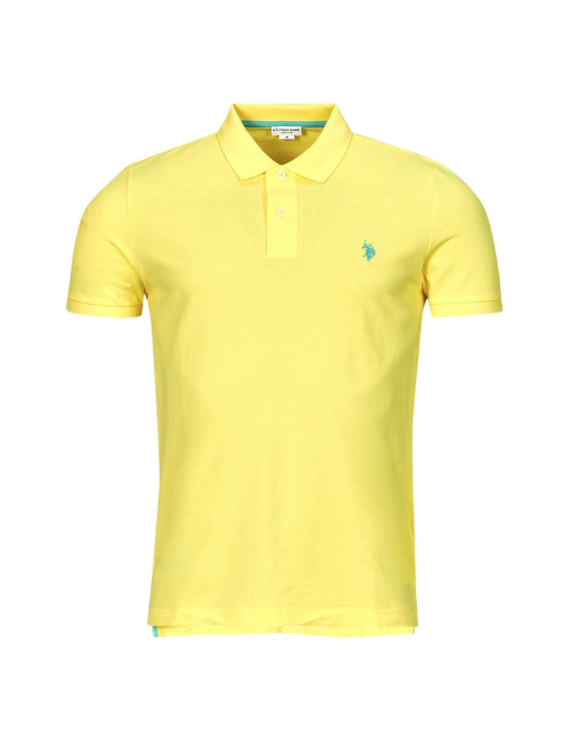 Polo manica corta KING in cotone nido d'ape Giallo