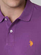 Polo manica corta KING in cotone nido d'ape Viola