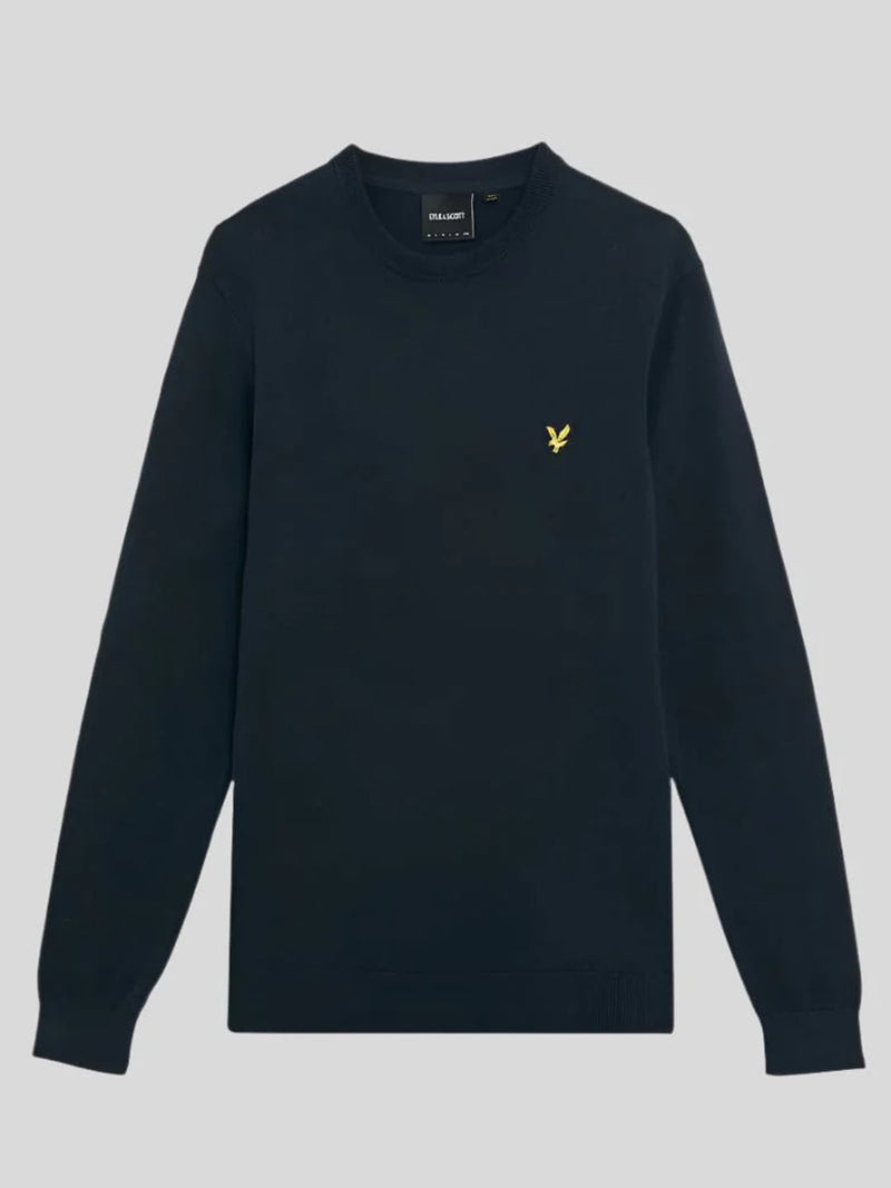 Lyle & Scott Maglia girocollo in cotone Dark Navy