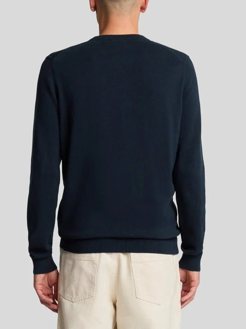 Lyle & Scott Maglia girocollo in cotone Dark Navy