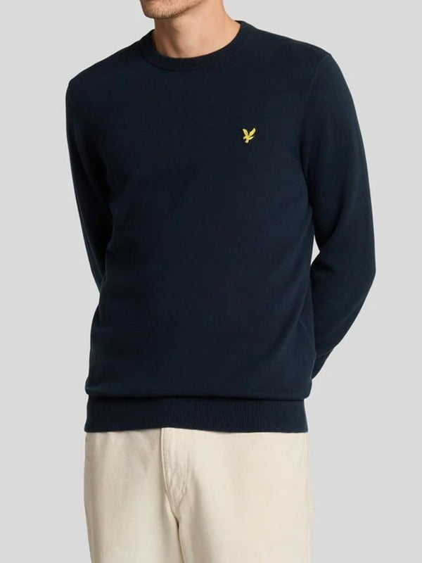 Lyle & Scott Maglia girocollo in cotone Dark Navy